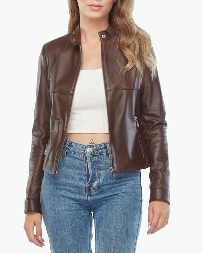 Genuine Leather Flora Women's Jacket Brown