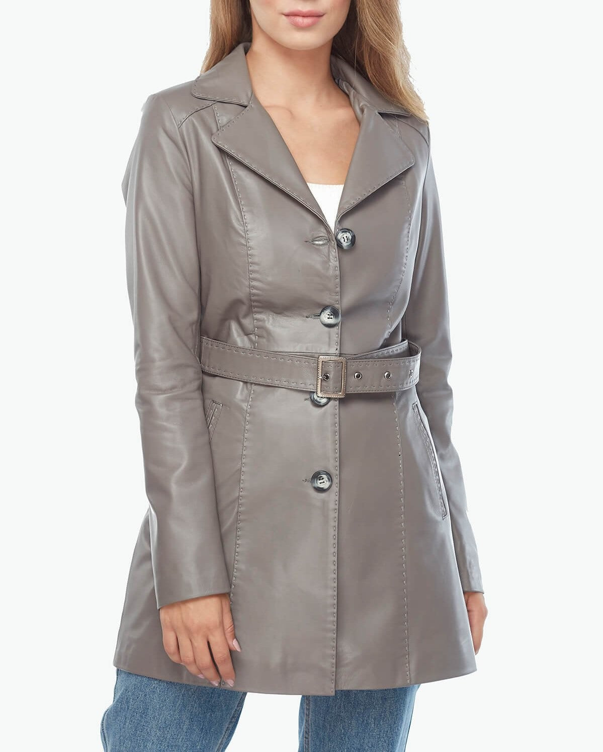 grey trench coat womens