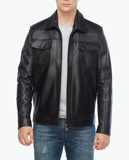 Black Lambskin Leather Jacket