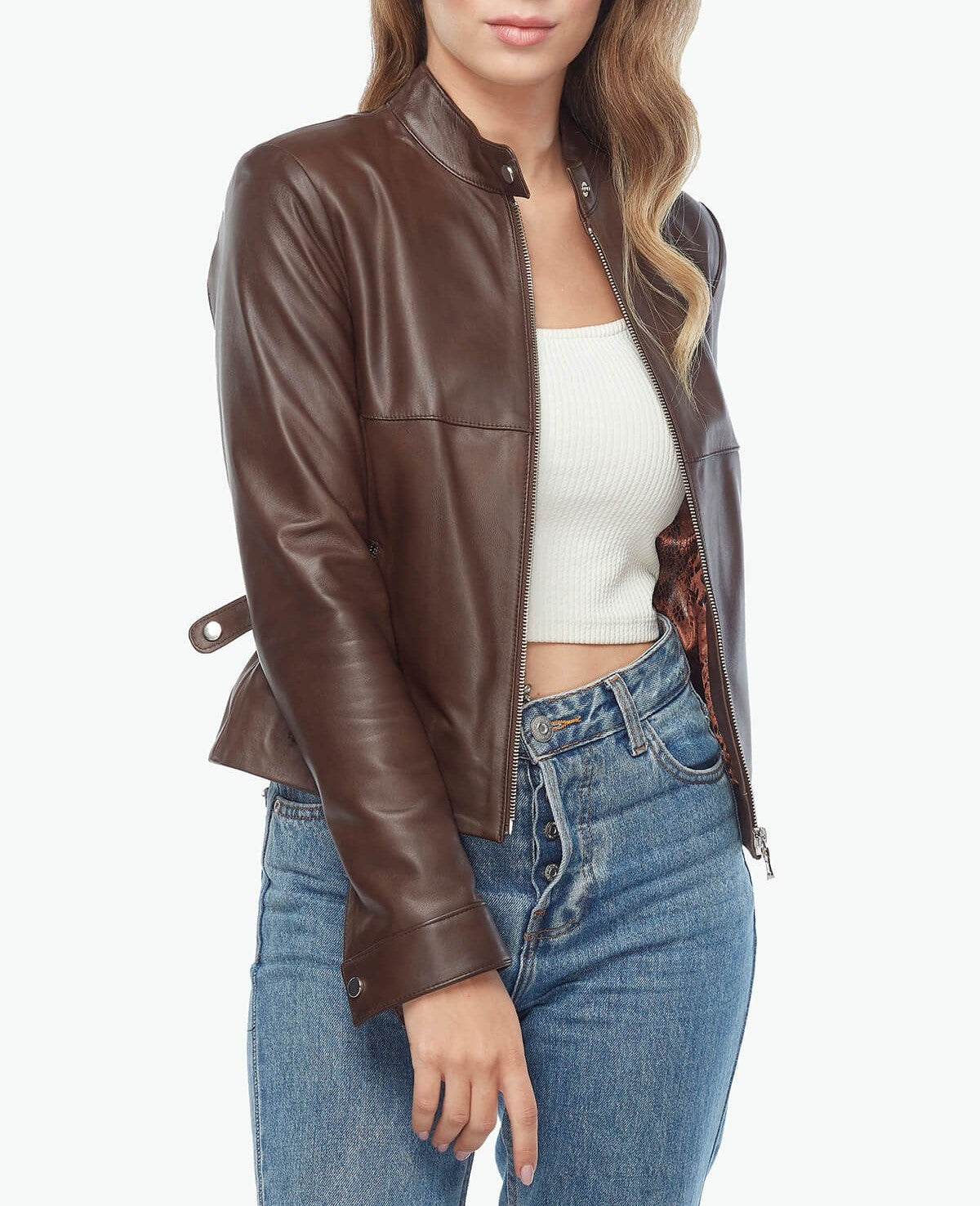 Genuine Leather Flora Women's Jacket Brown