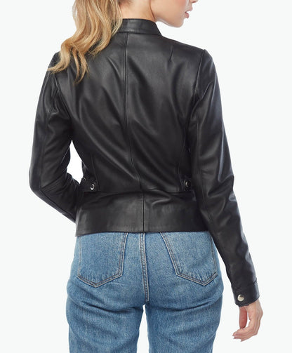 Genuine Leather Women's Jacket Black