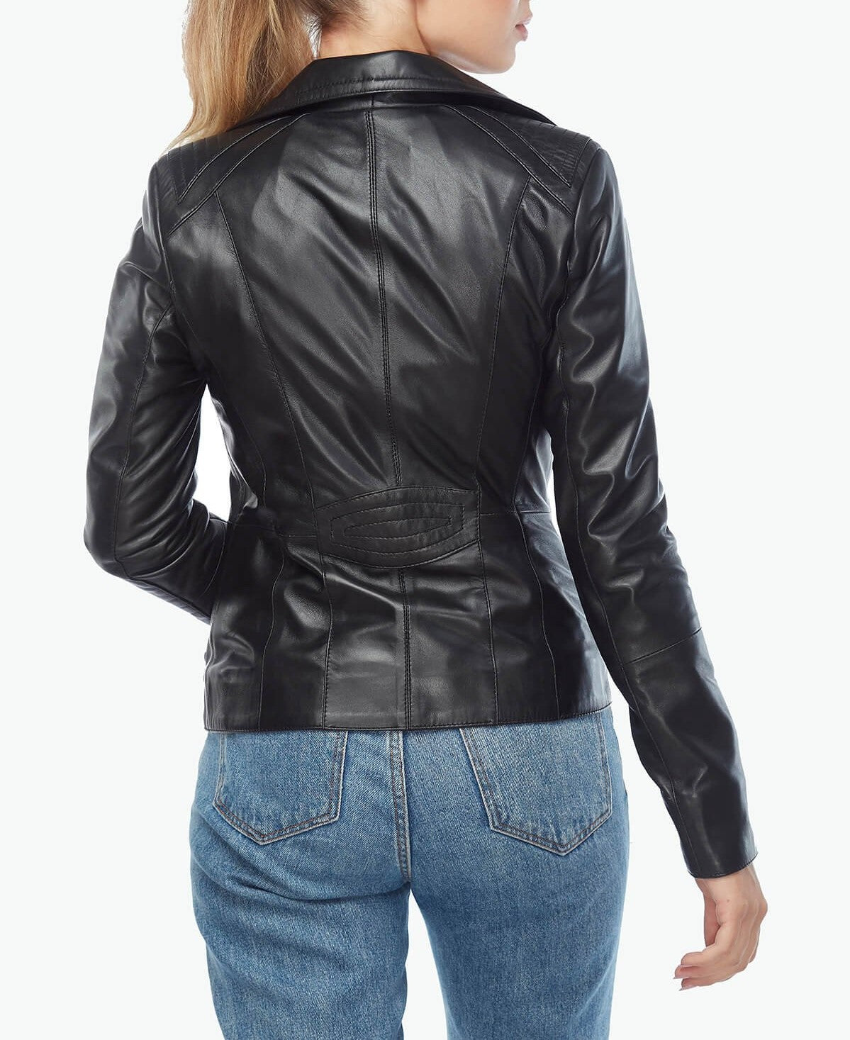 black leather jacket women