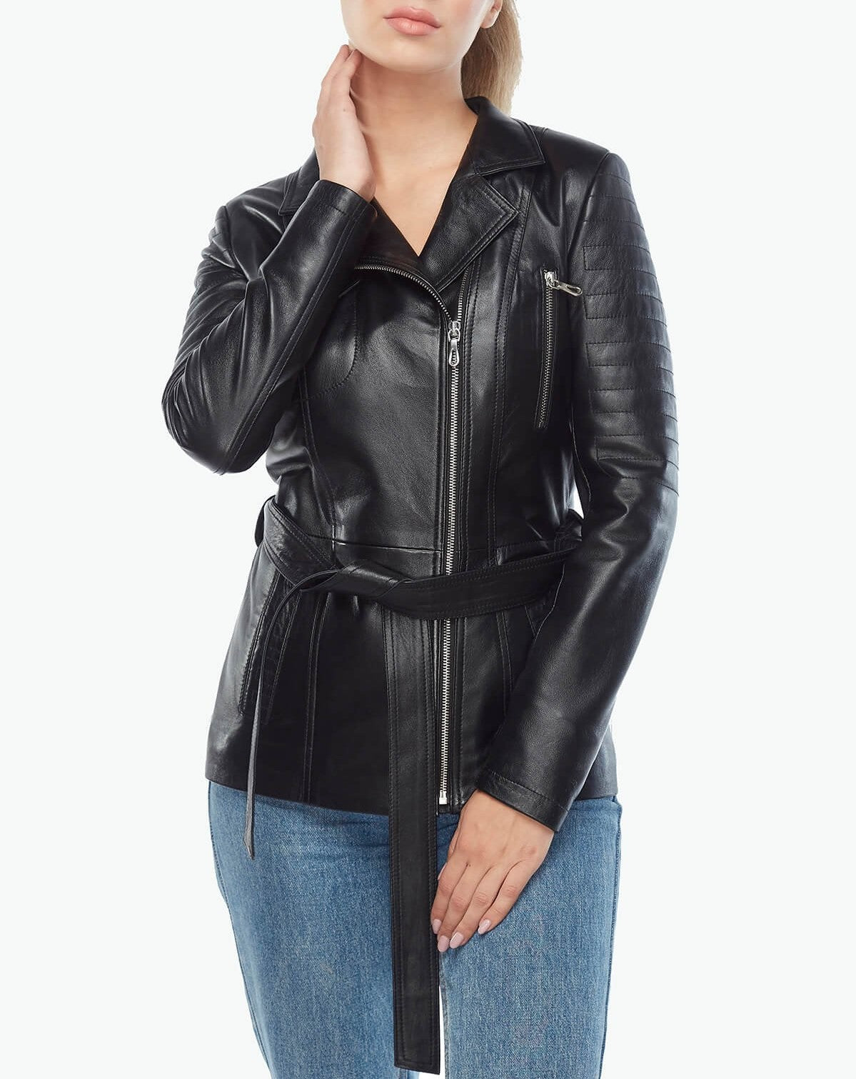 genuine leather jacket womens